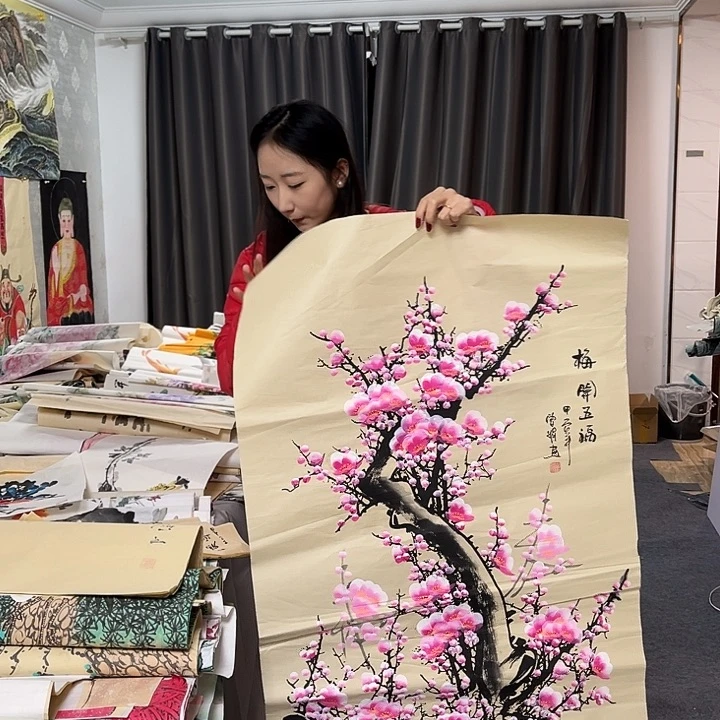 国画作品原文春山秋雨夜