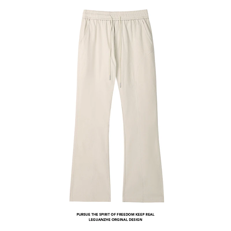 【oversize大码男装】春秋款微喇冲锋百搭长裤