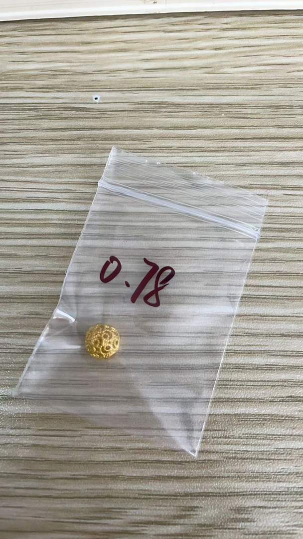 足金999  小球通孔
