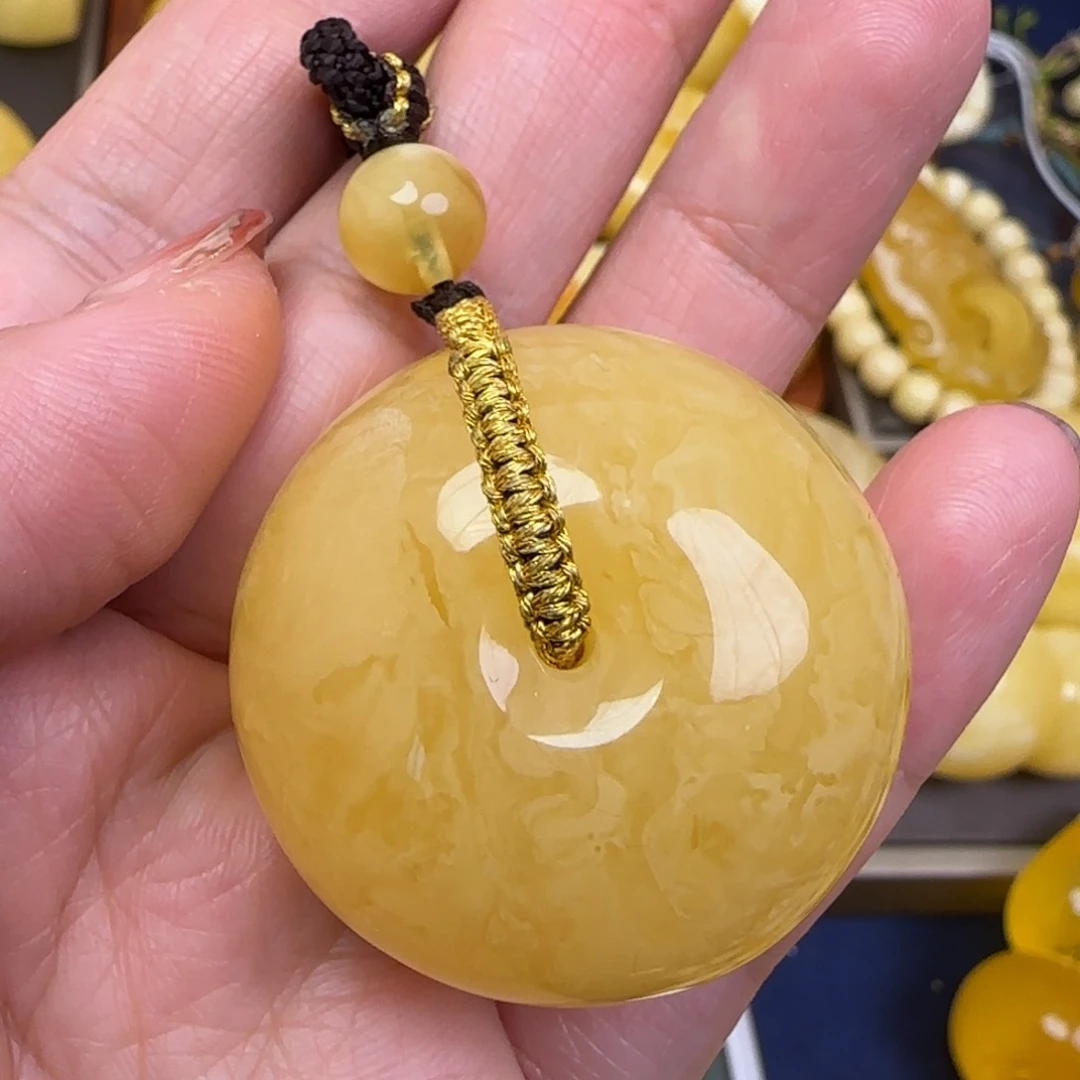 蜜蜡颈饰未镶嵌风****香天然蜜蜡