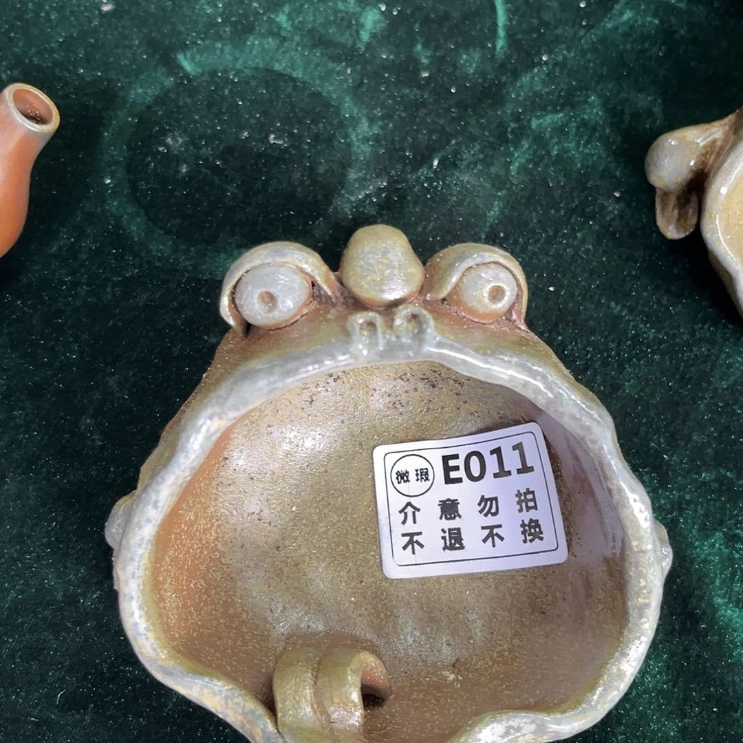 肥***在壶011老韩坭兴陶 柴烧吞天蛙