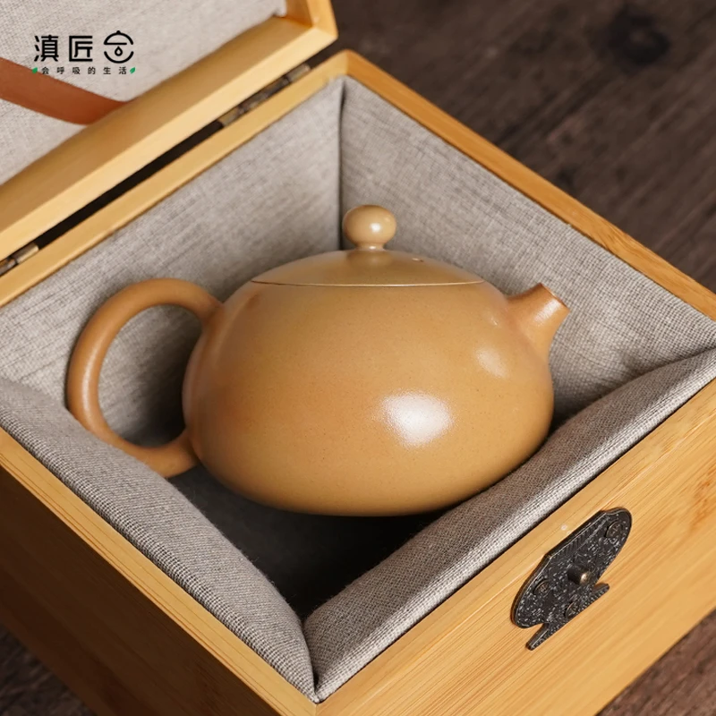 【滇匠】内嵌盖西施壶云南建水紫陶茶壶全手工电柴烧高端茶具非紫砂