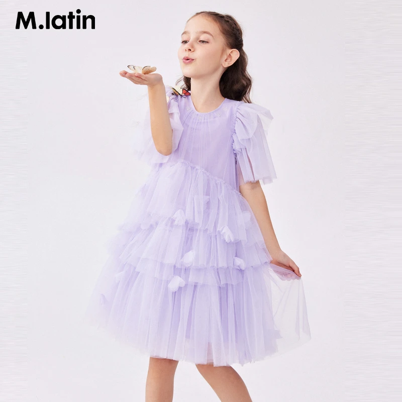 【商场同款】马拉丁童装儿童连衣裙年夏新款女大童网纱公主裙
