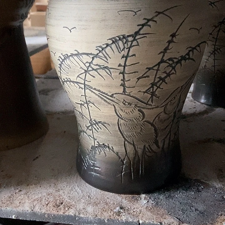 盘高度21内扣14 艺术陶瓷