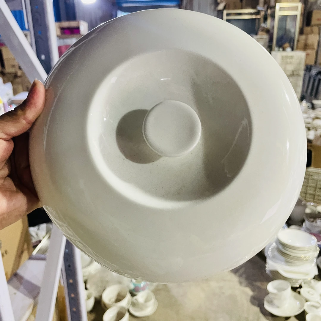 A327]白瓷汤锅盖1只