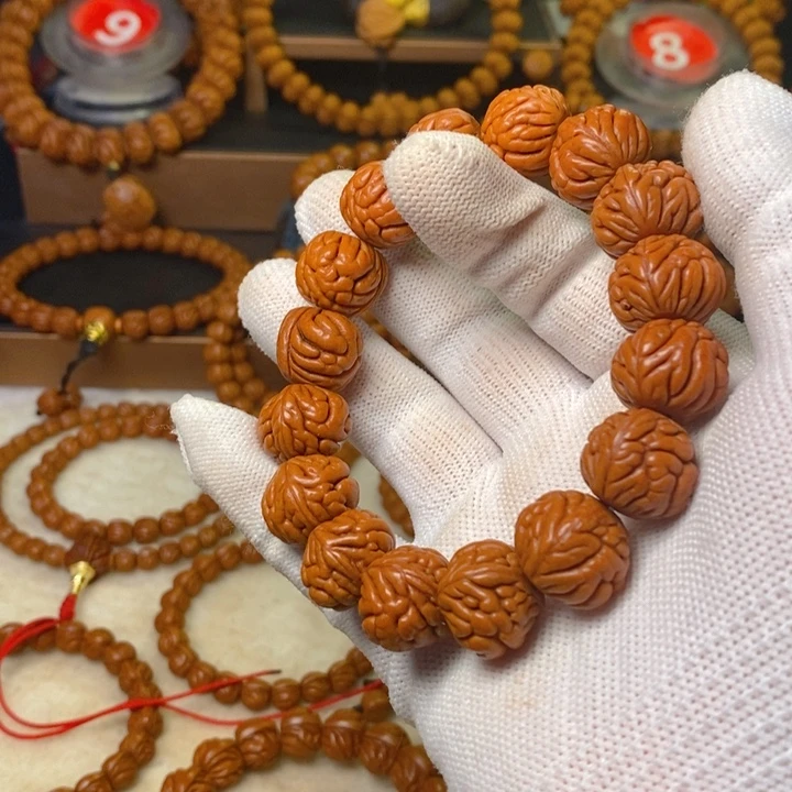 桃核手串秦岭龙纹桃核