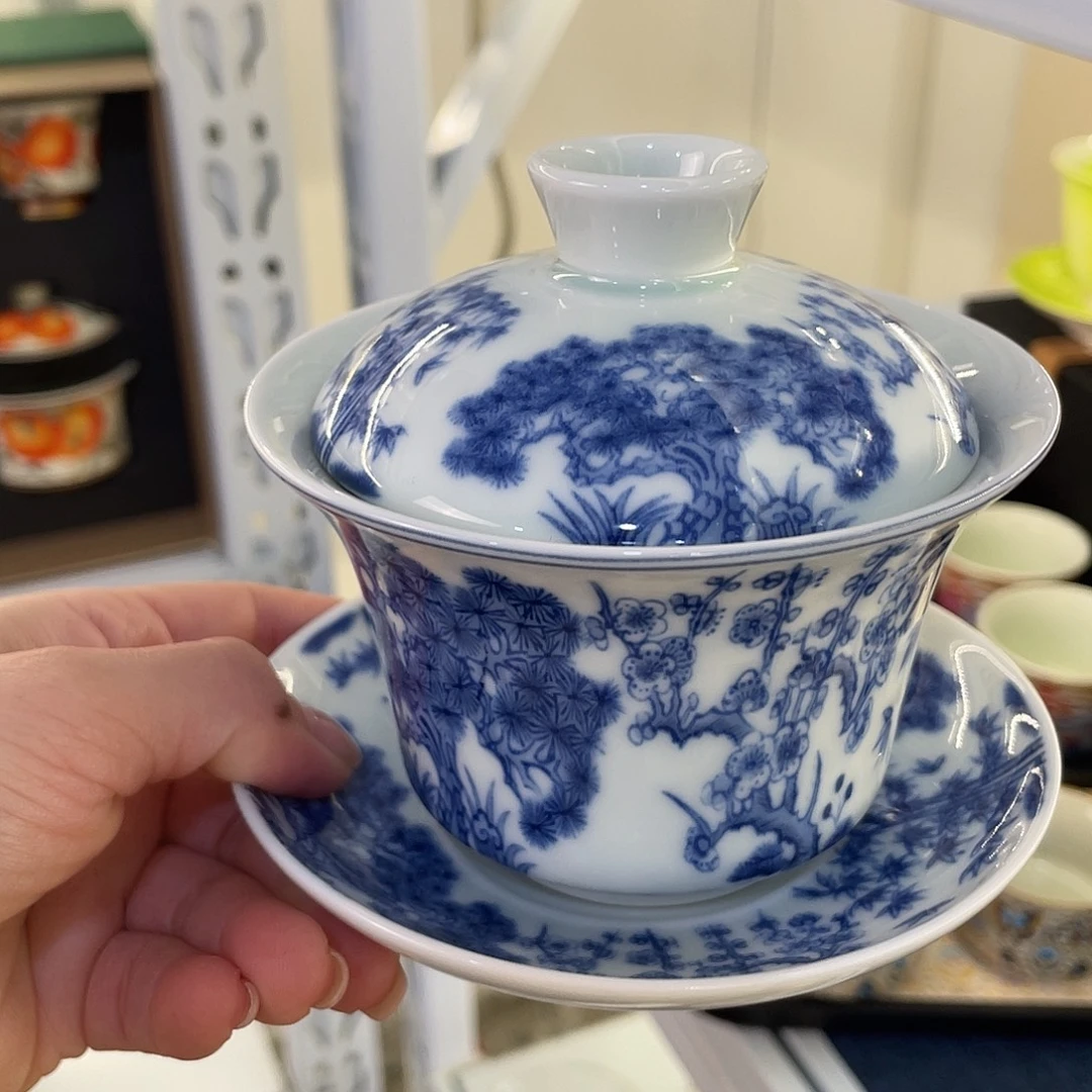 陶景德陶瓷盖碗茶具