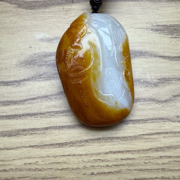 石包沁色财富手把把玩件D2