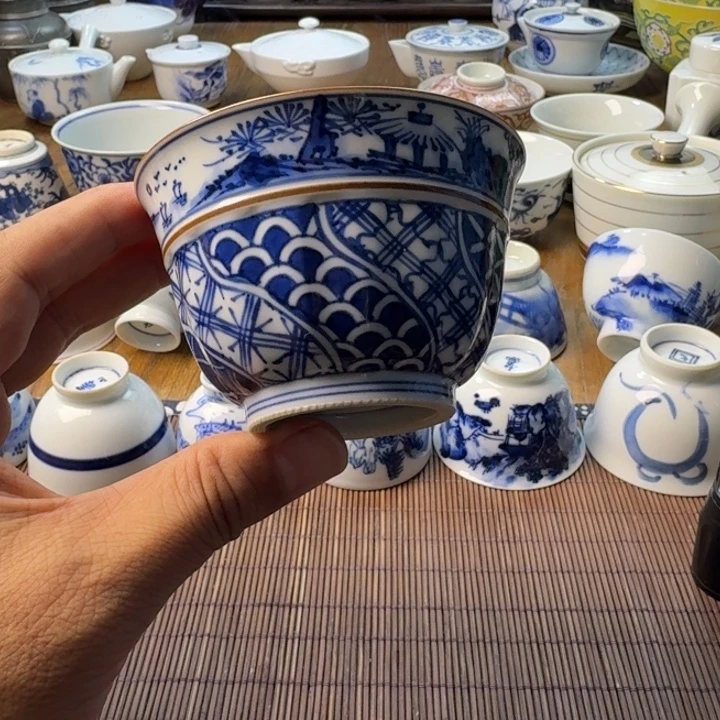 青花瓷器杯子茶具