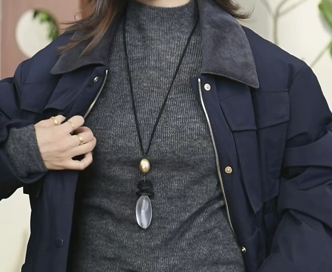 合金棉绳项链 【井上青】冬季毛衣链