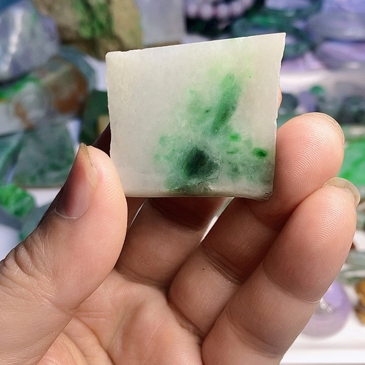 翡翠散珠天然翡翠A货挂件