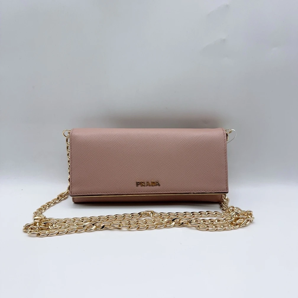 95新 Prada/普拉达  粉色钱包  1469 3073