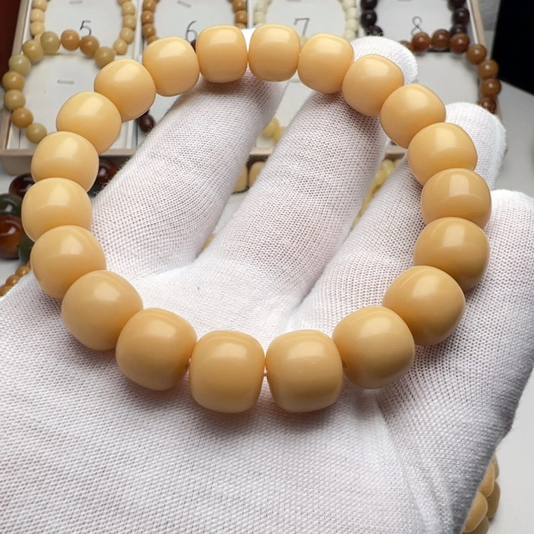 菩提根/象牙果手串卡12鬼工干磨天然风化老料S7