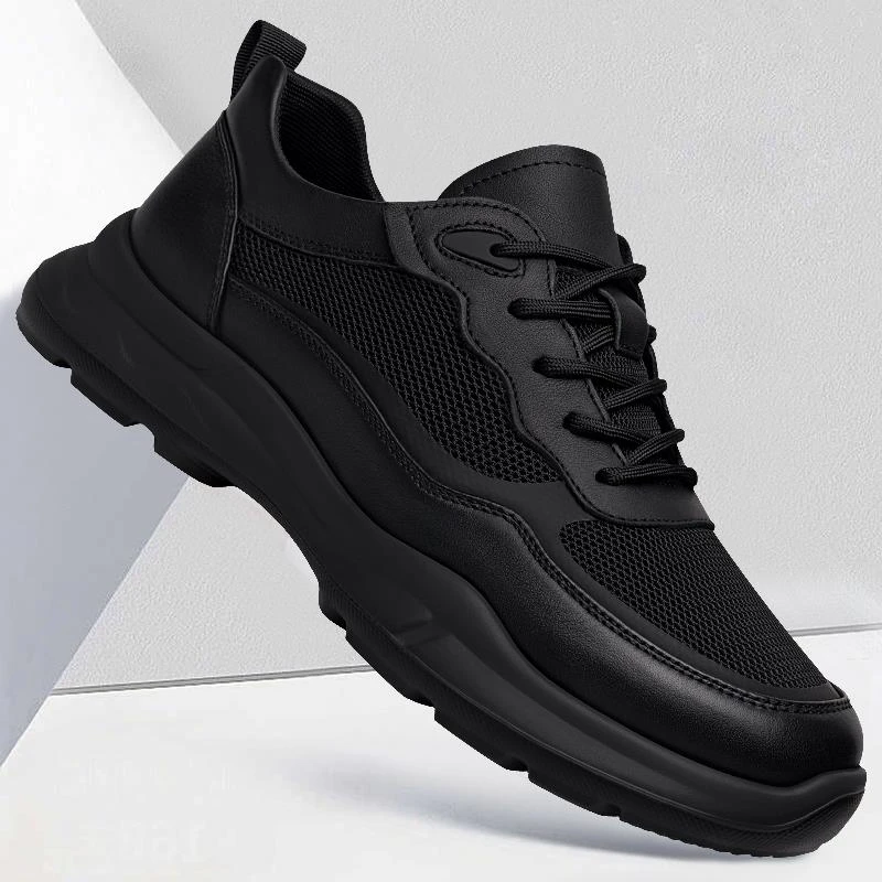 路易圣戈希网面男鞋夏季透气防臭跑步拼接轻便鞋镂空时尚休闲