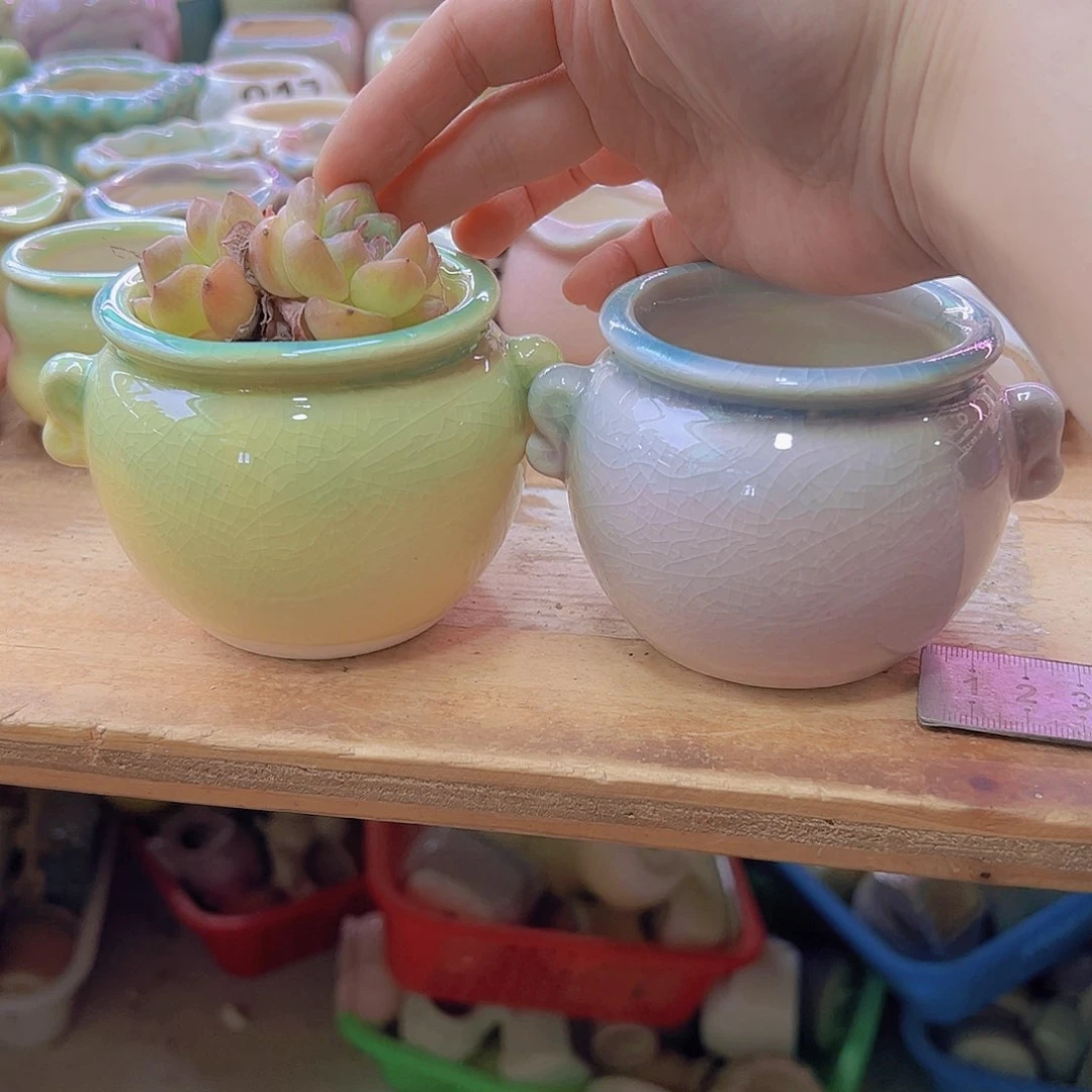 陶瓷花盆当场满12包邮