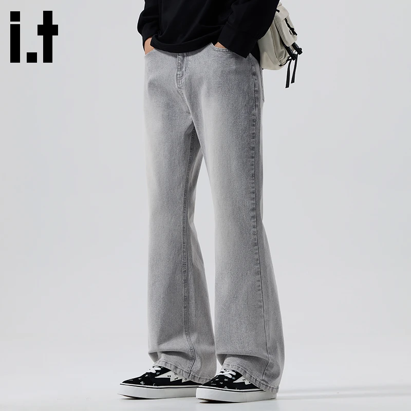 i.t:CHOCOOLATE美式高街牛仔裤男士2025秋冬季宽松百搭垂感微喇裤