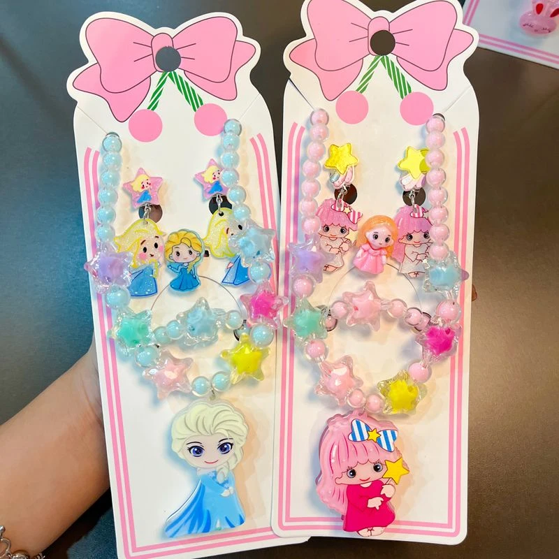 可爱小公主必备！2025年秋季上市的冰雪奇缘爱莎公主发光项链，串珠