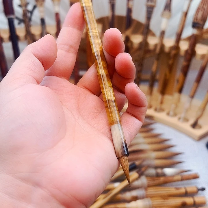 纯狼毫小楷作品金丝楠木