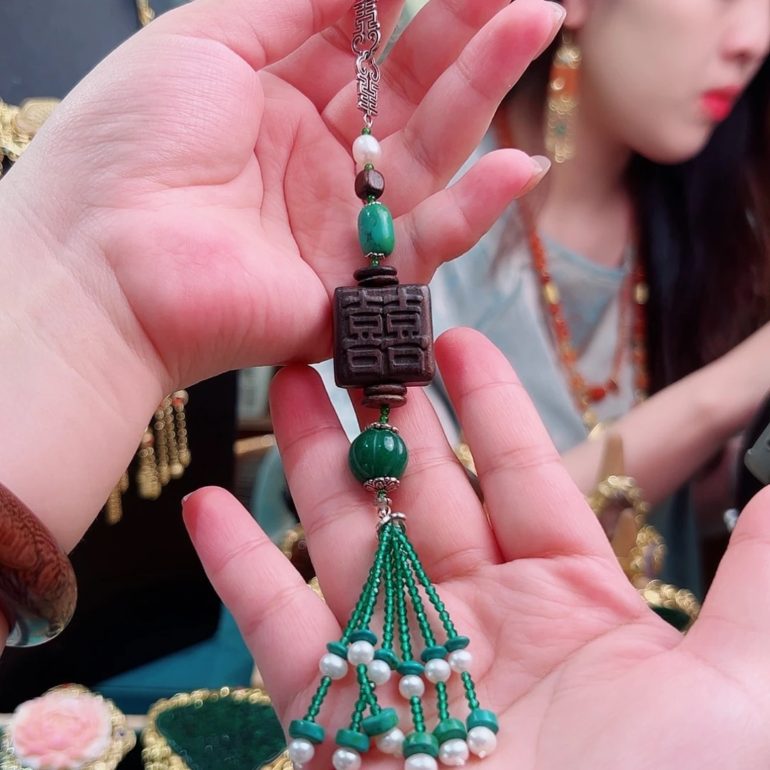 珐琅925银复古设计压襟