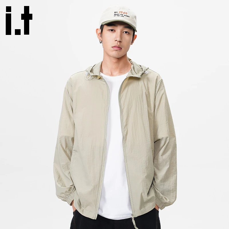 i.t:CHOCOOLATE男款美式冰丝防晒衣2025年秋冬新款透气宽松防晒服