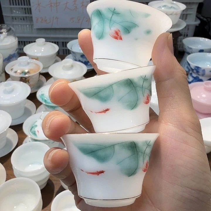 冰种专场竹节杯荷花三个30