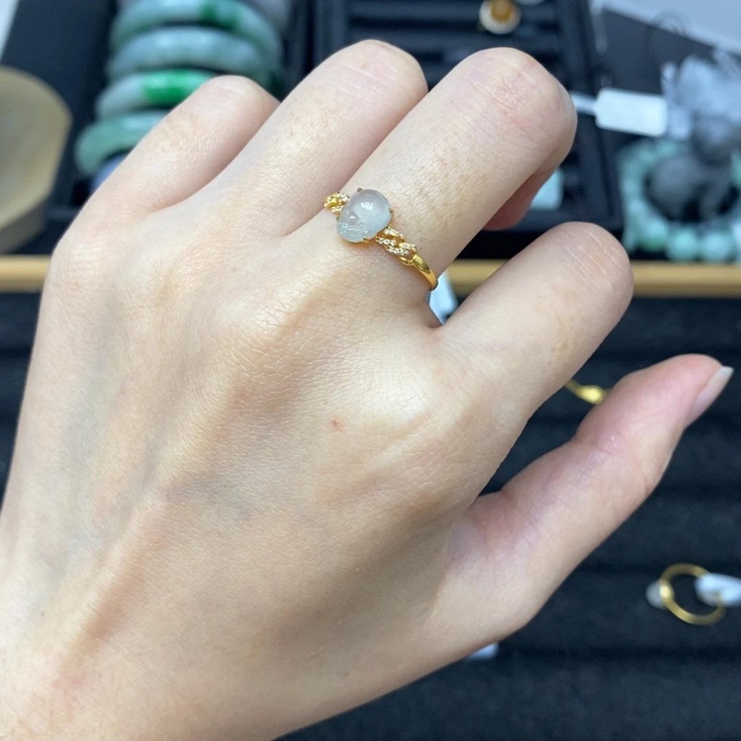 颈饰18K金镶嵌翡翠14号