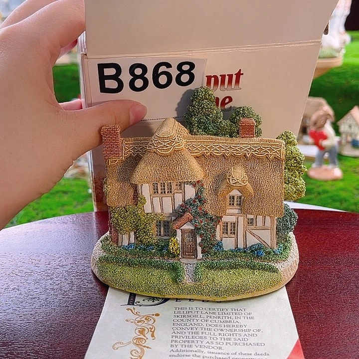 紫砂茶宠中古小房子微缩景观