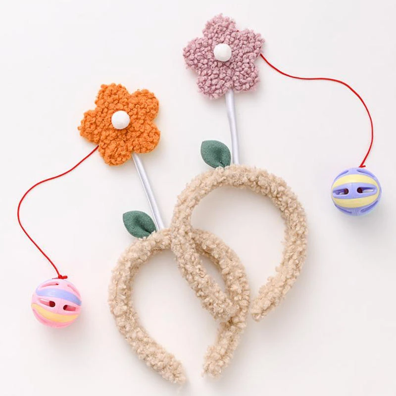 宝宝哄娃神器发箍逗娃可爱带球摇铃头箍网红防滑发卡宝妈头发饰品