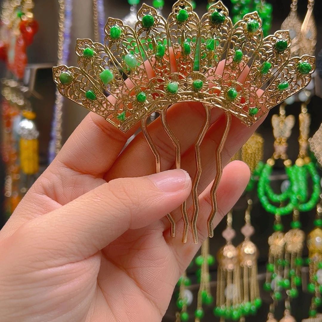 翡翠合金耳饰翡翠