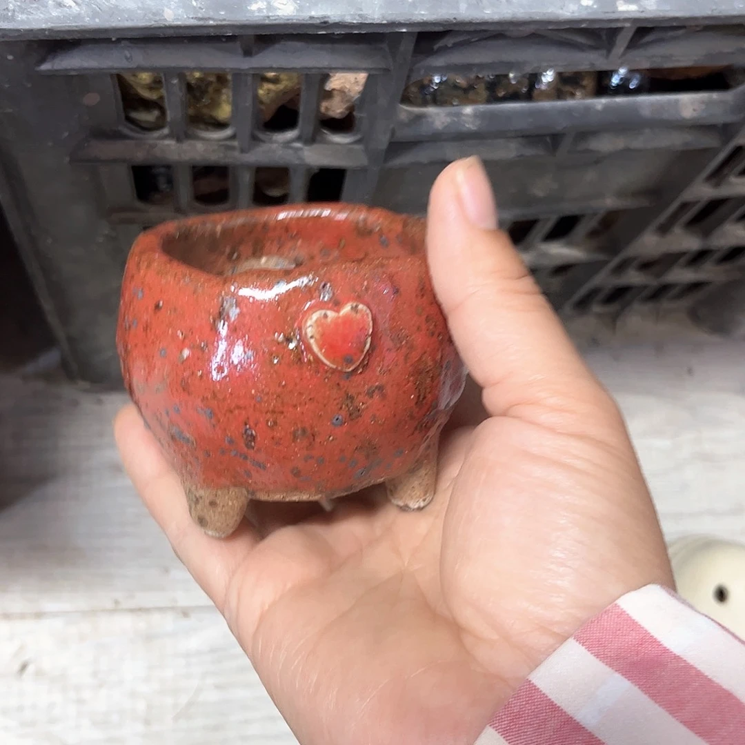 泥塑红*古镇炻陶花盆