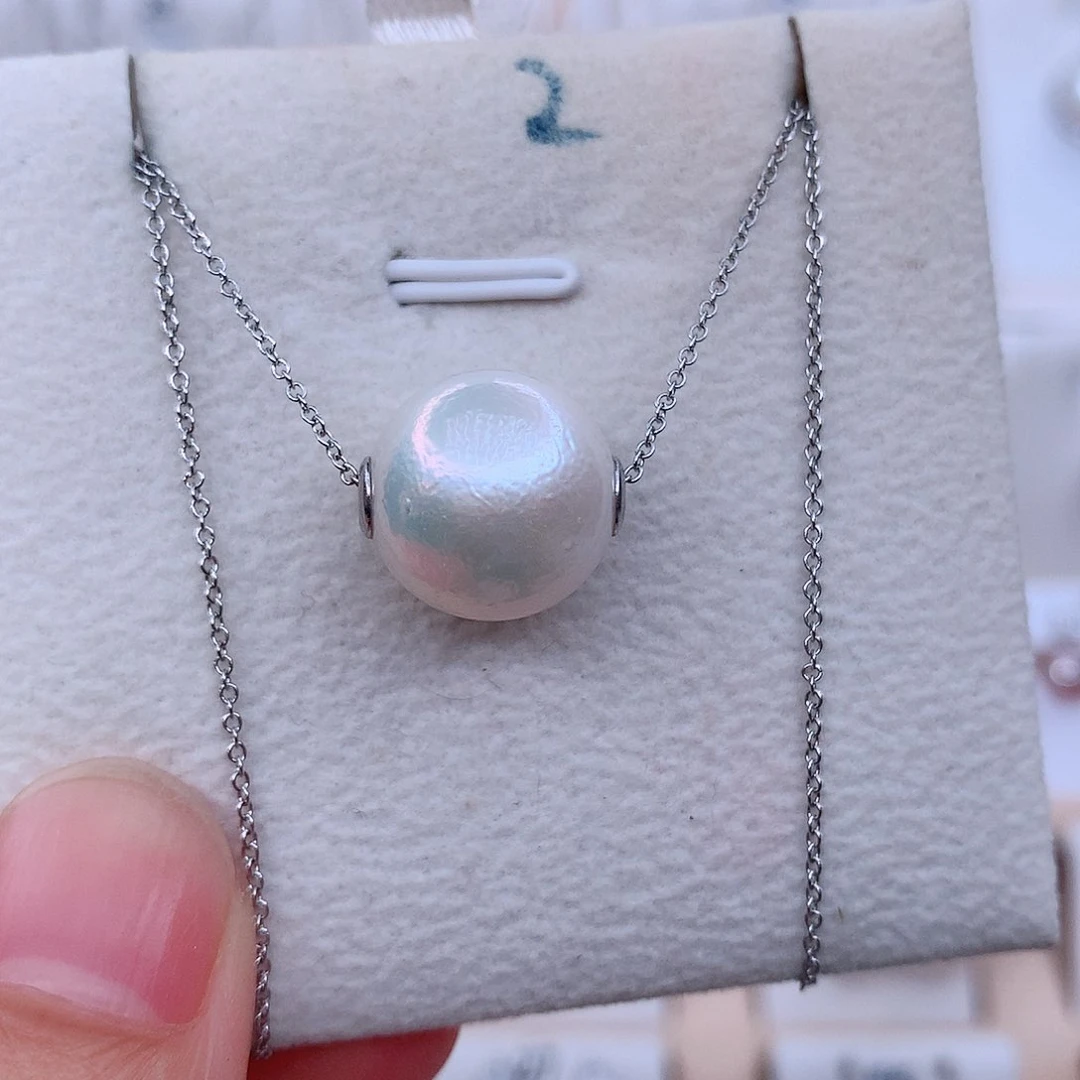 银S925镶嵌淡水珍珠颈饰