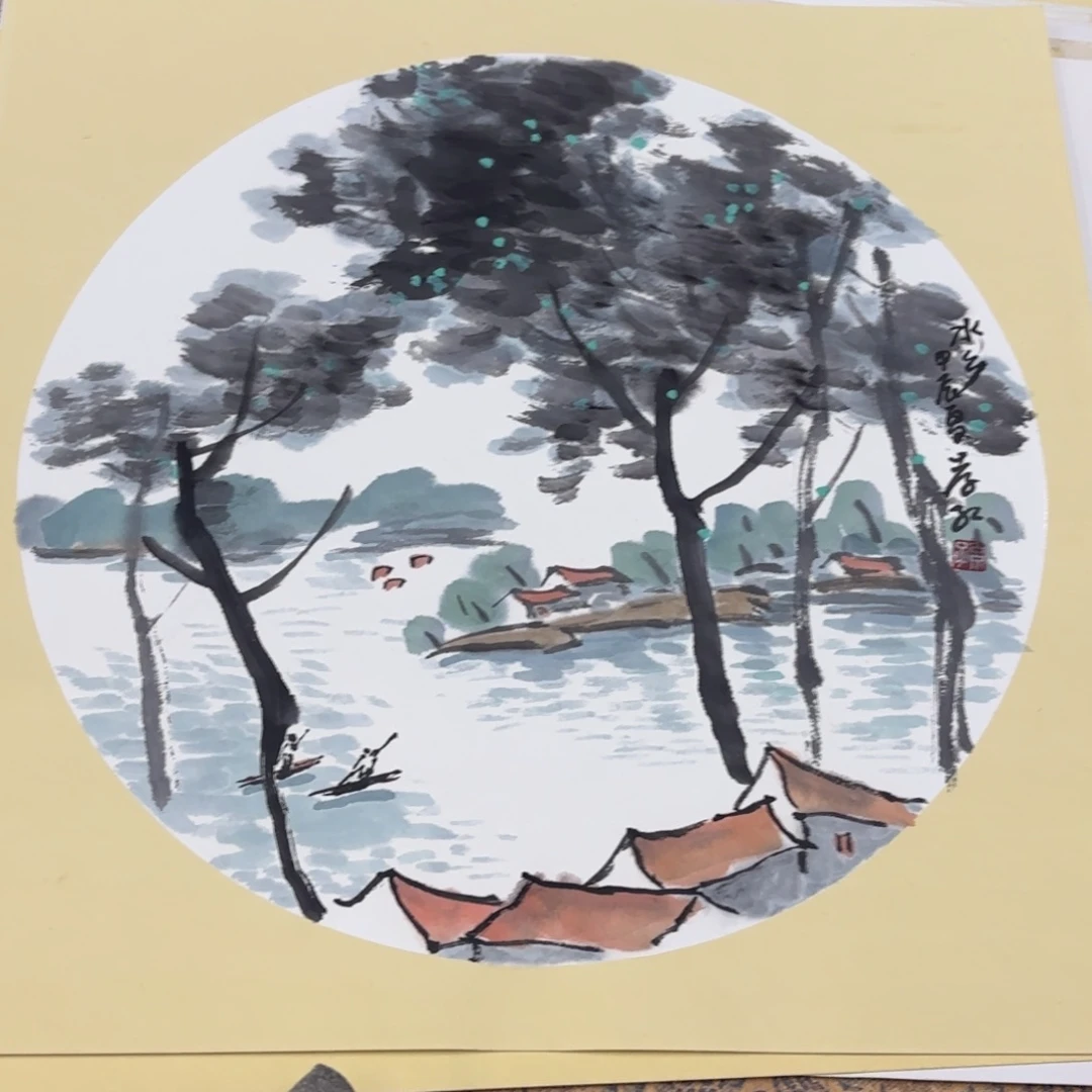 国画38-38卡纸作品艺