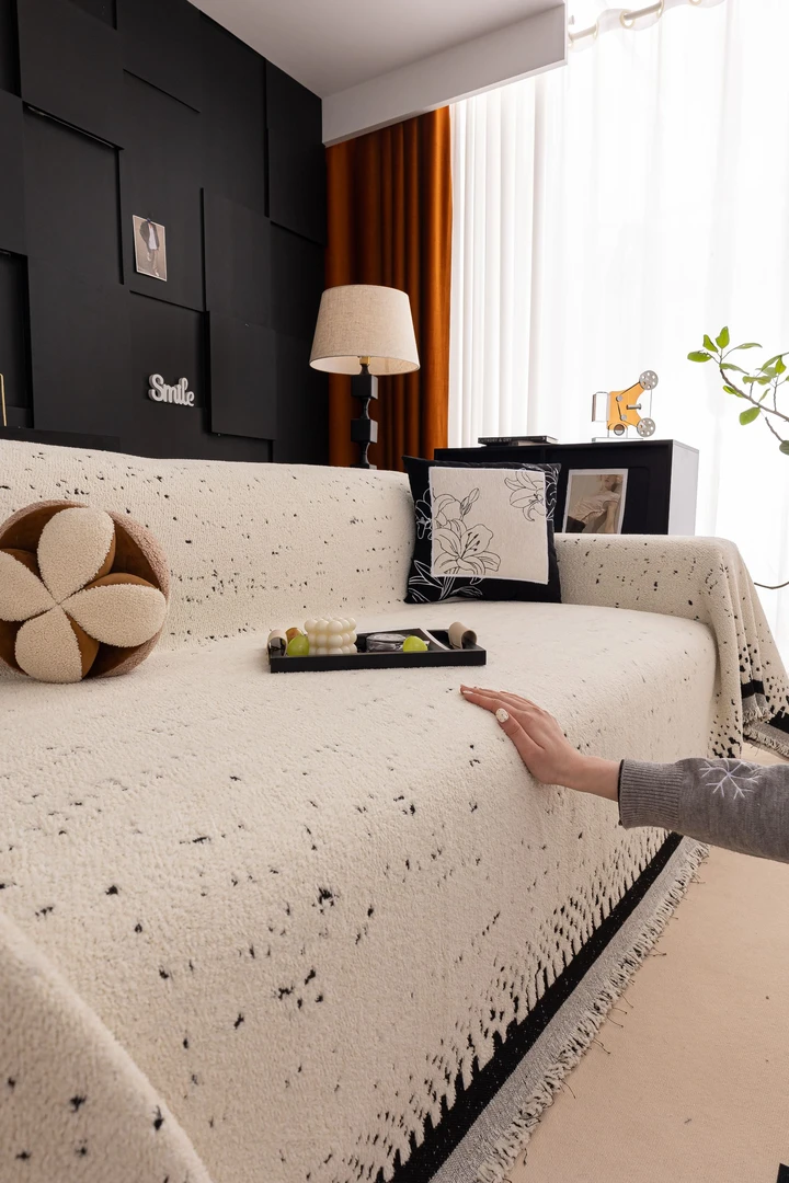 秋冬季毛绒沙发巾2025新款沙发盖布一整张全包防滑防猫抓套罩坐垫