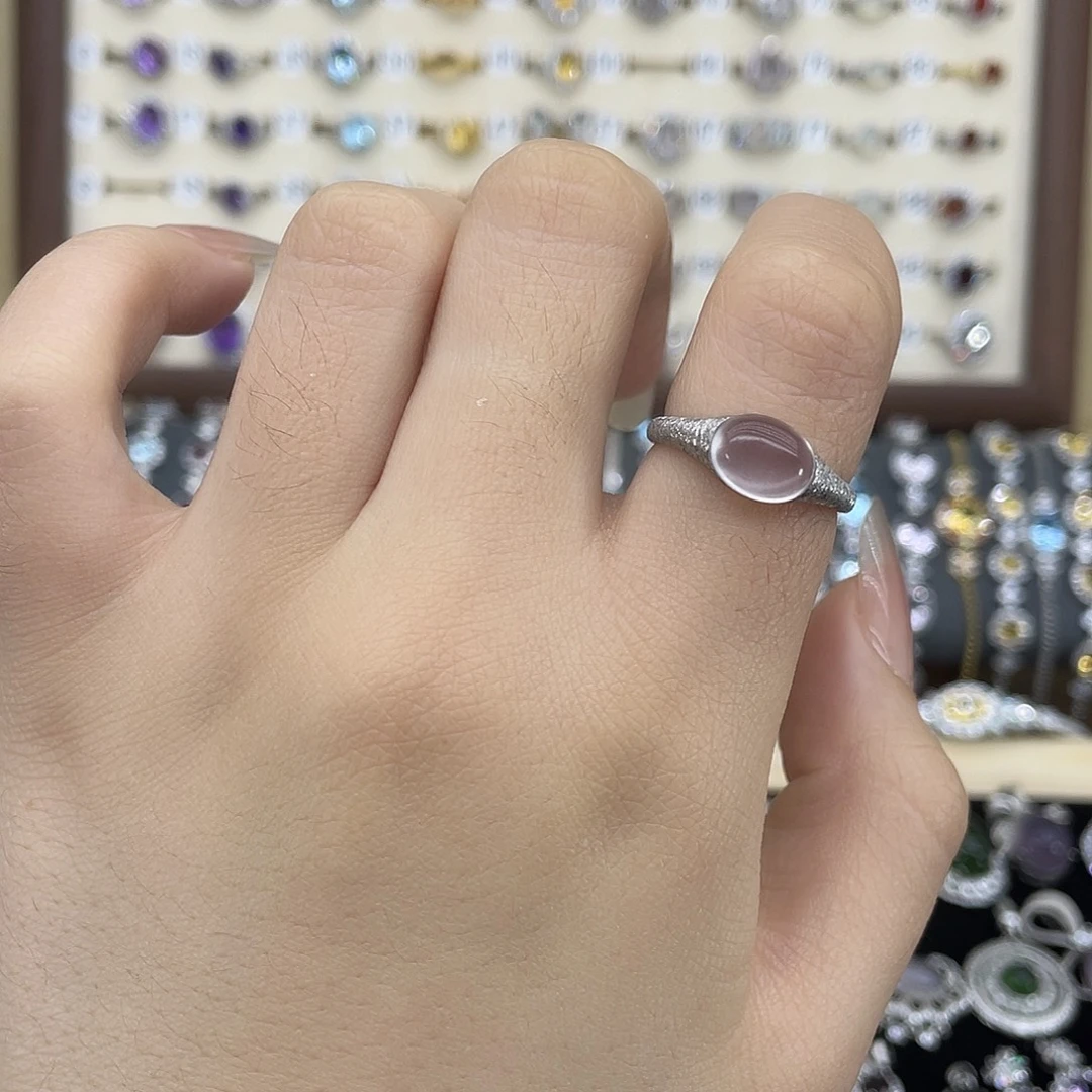 银S925镶嵌戒指芙蓉石