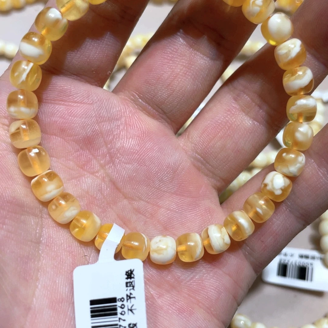 手链琥珀未镶嵌精工蜜蜡手串