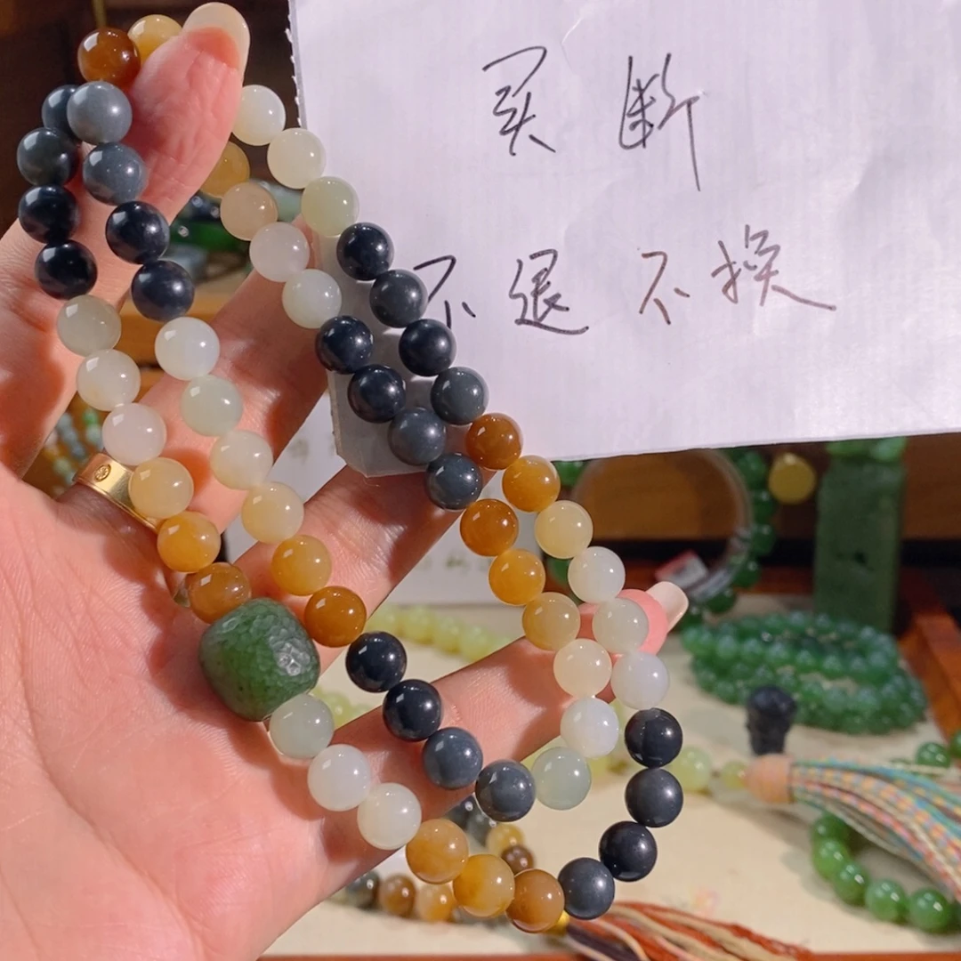 和田玉未镶嵌手链买断不提不换