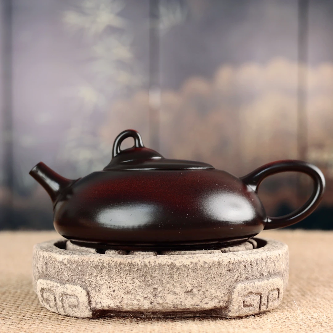 原创设计云南建水紫陶赛博朋克飞碟壶大容量泡茶壶凤鸣壶个性茶壶