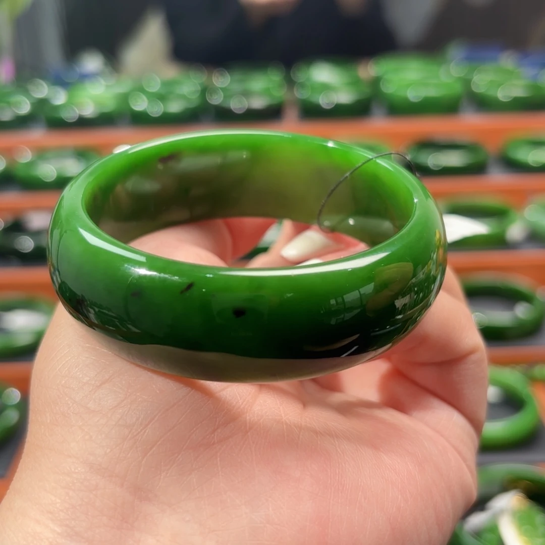 和田玉未镶嵌手镯57-58