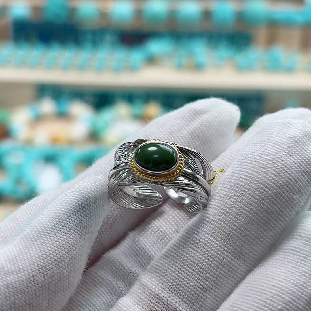 绿松石银S925镶嵌珠宝奇石