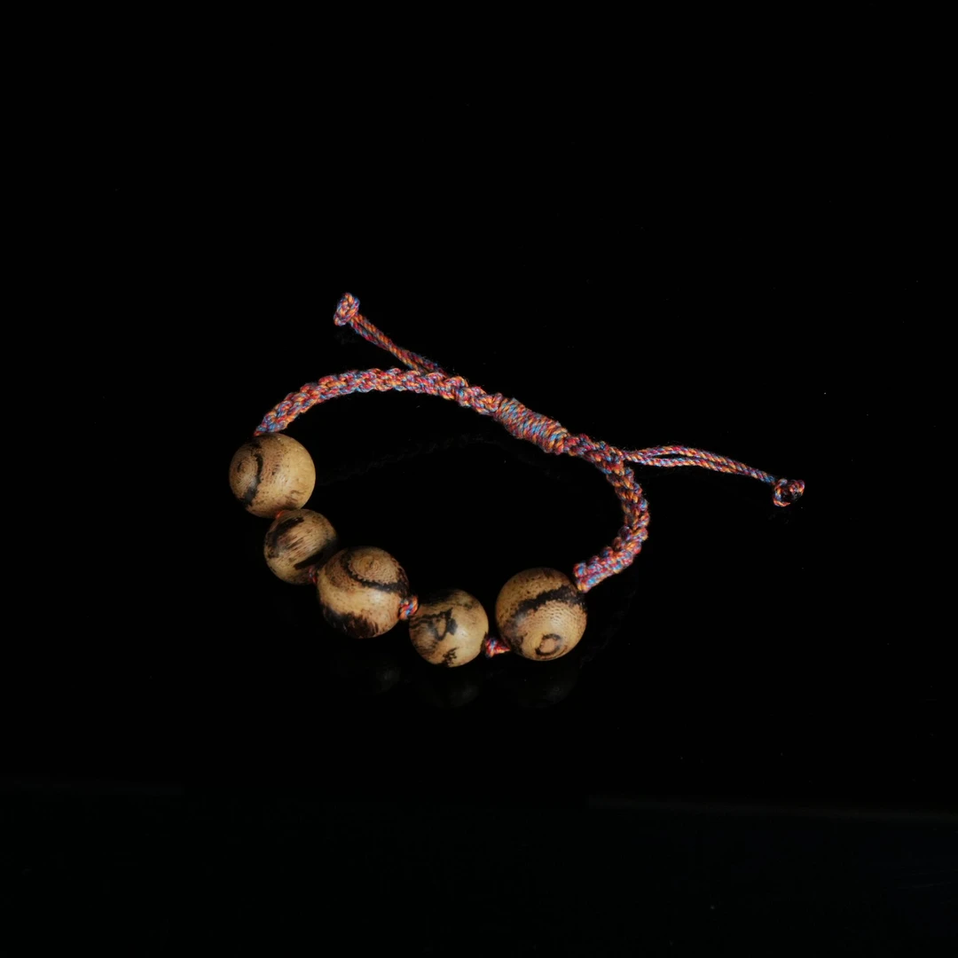 B4857 马泥涝虎斑老料沉香diy手链 1.25cm+1.45cm  5.97g