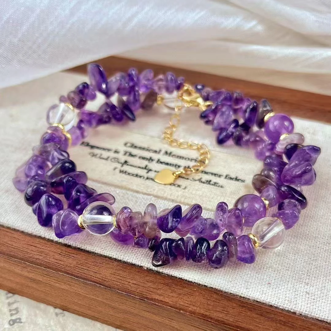 新中式复古天然紫水晶手链