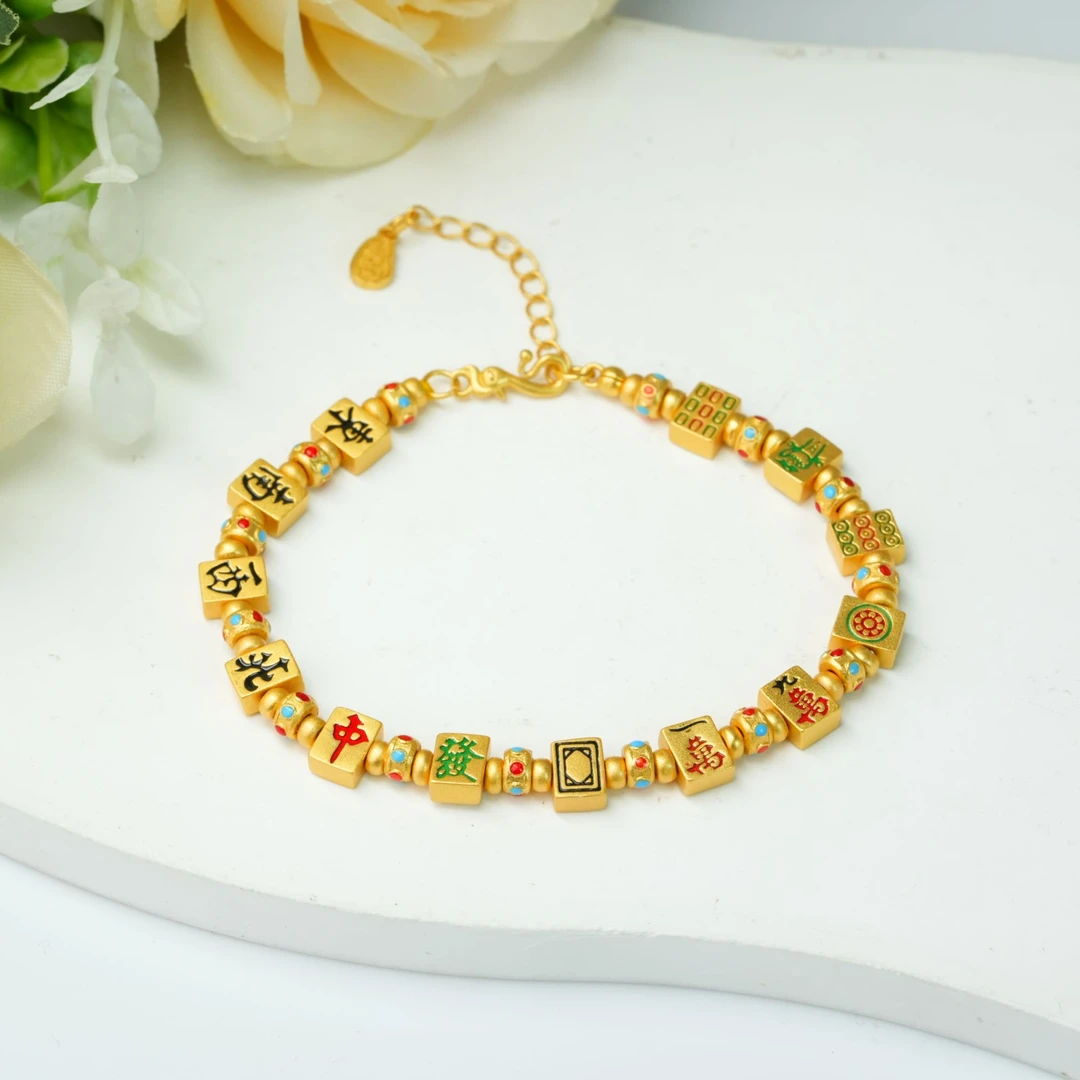 足银银制品 【小北严选】足银麻将手链 -DH34X587