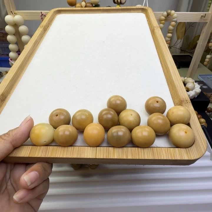 狂***歇菩提根/象牙果手串卡21瑕疵散珠14颗