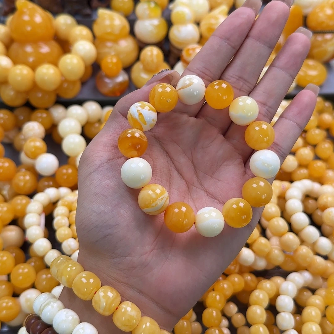 蜜蜡未镶嵌珠宝奇石15mm