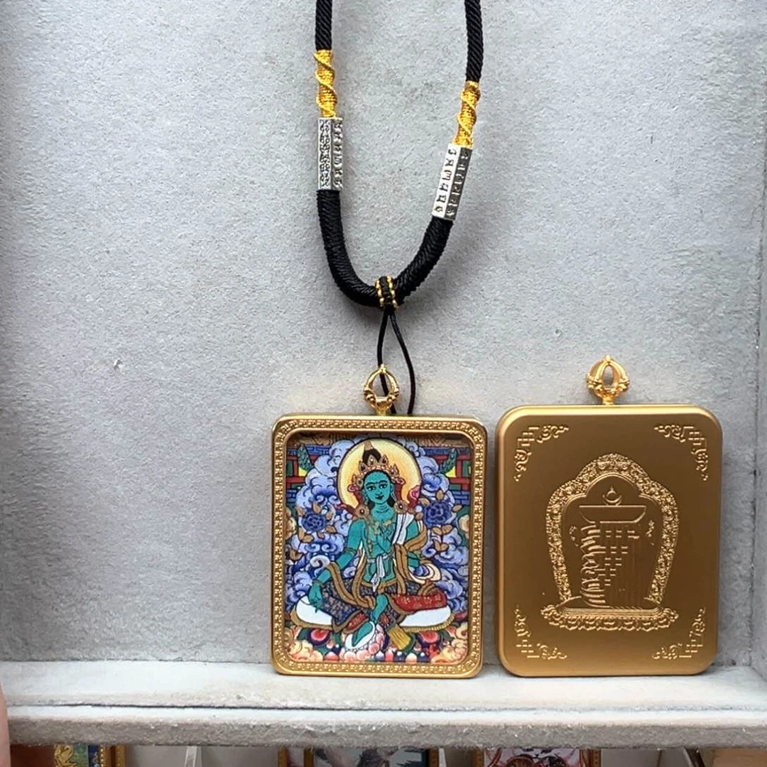 吊坠好*铜单面绿度绳子14