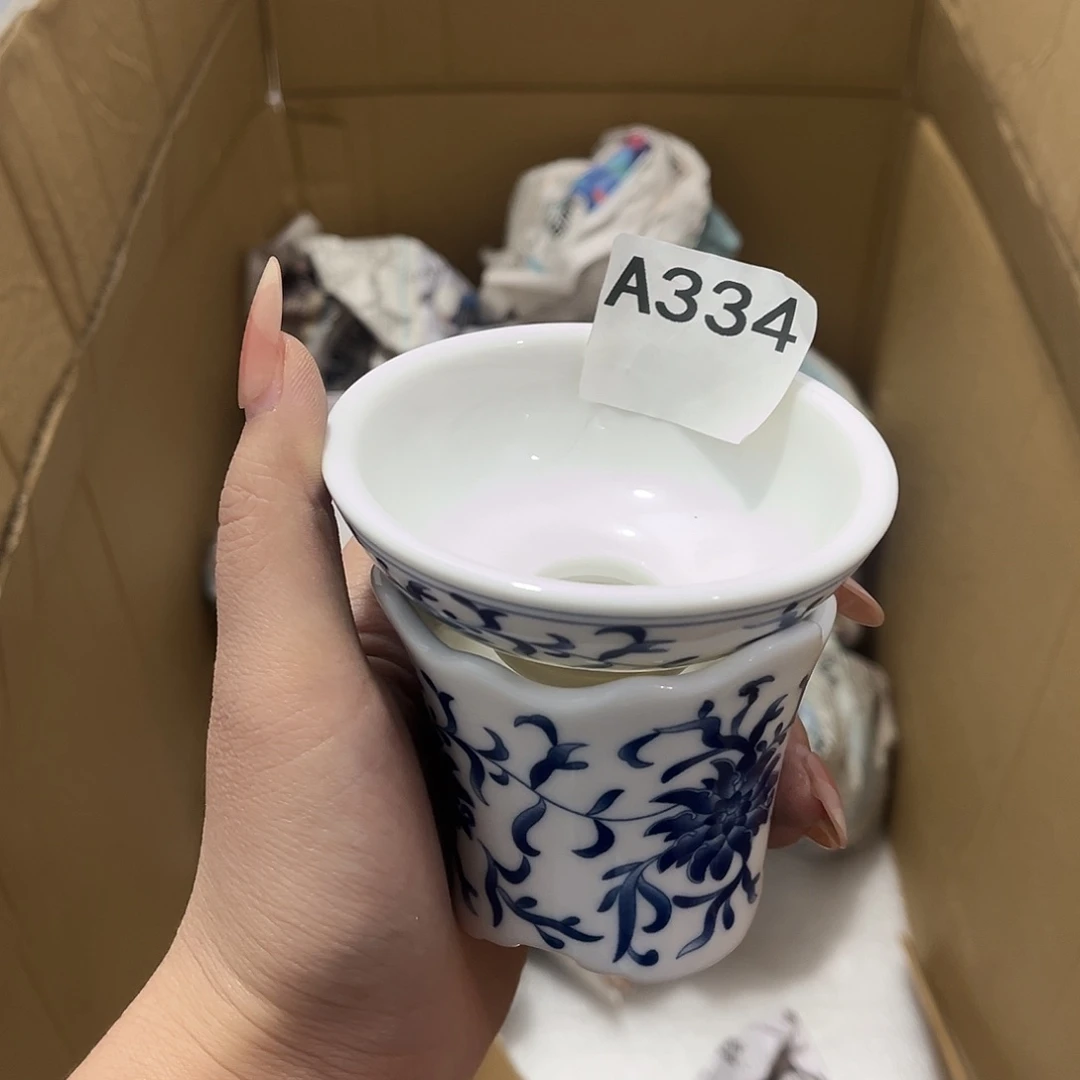 坚***）瓷片茶摆件工艺品摆件666