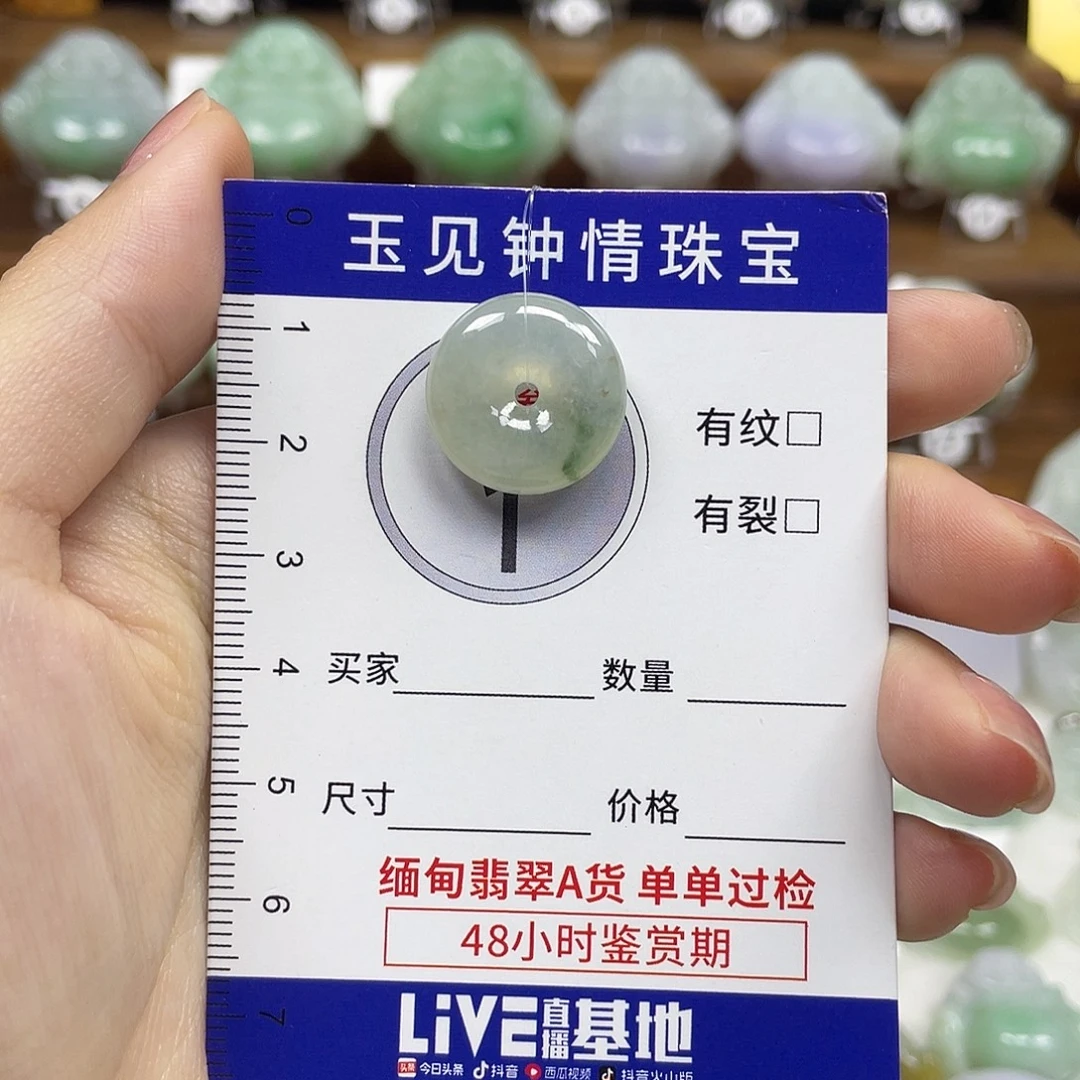 翡翠未镶嵌颈饰平安扣