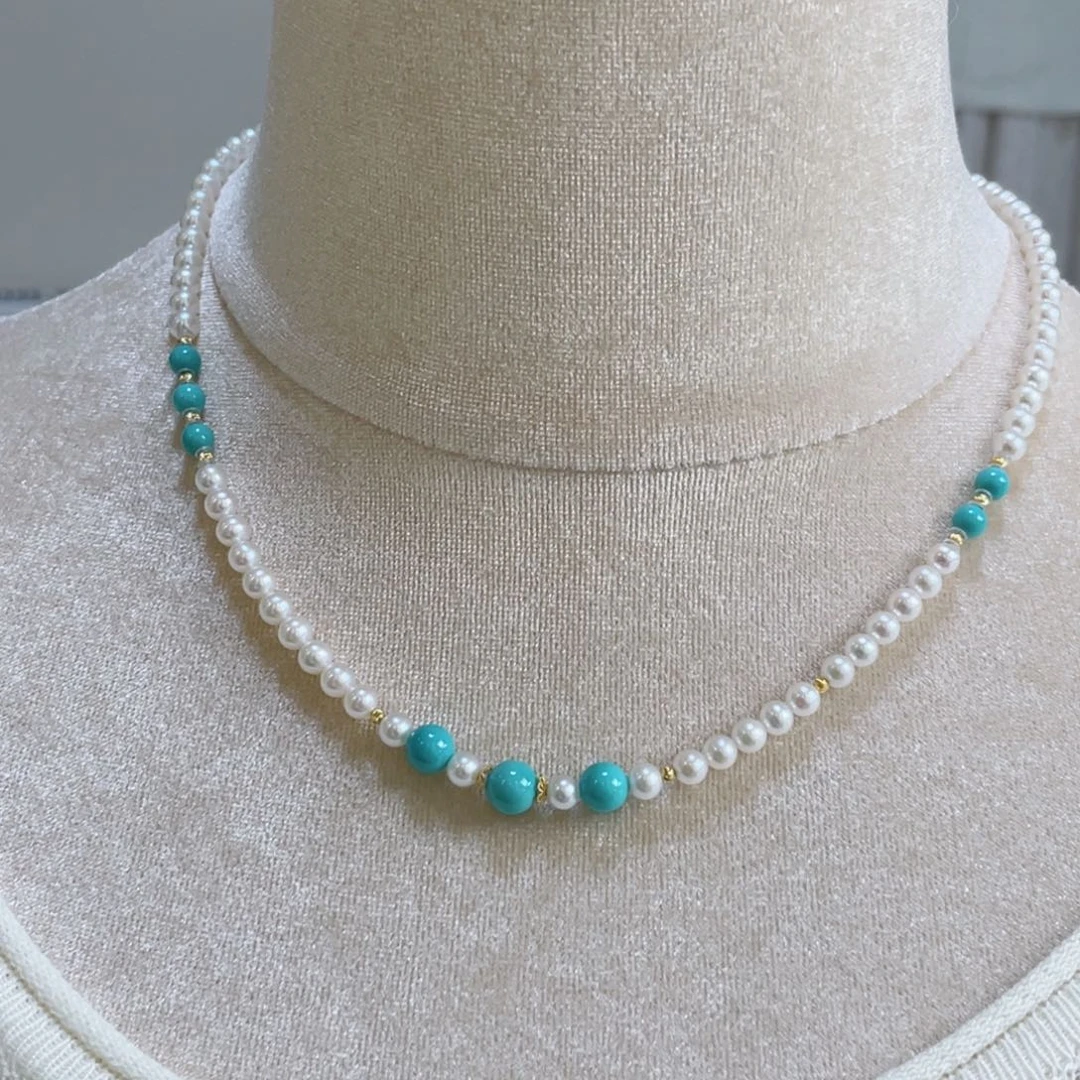 绿松石18K金镶嵌珠宝奇石