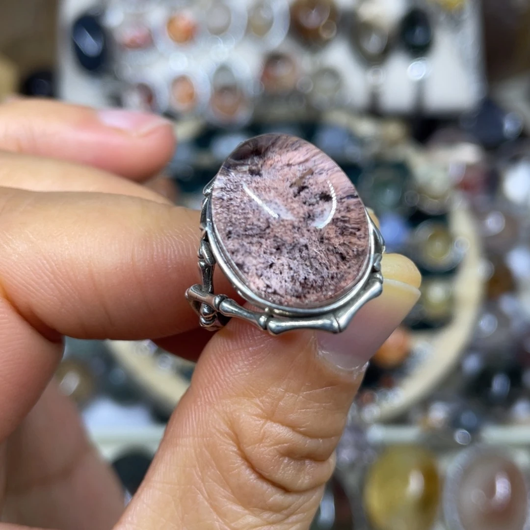 【闪购商品】银S925镶嵌珠宝半成品水晶戒指