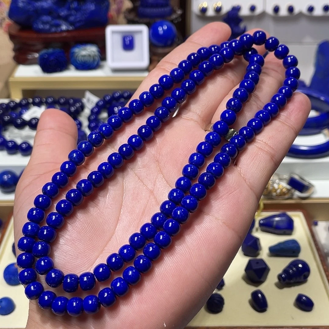 青金石未镶嵌精工老型108颗7mm